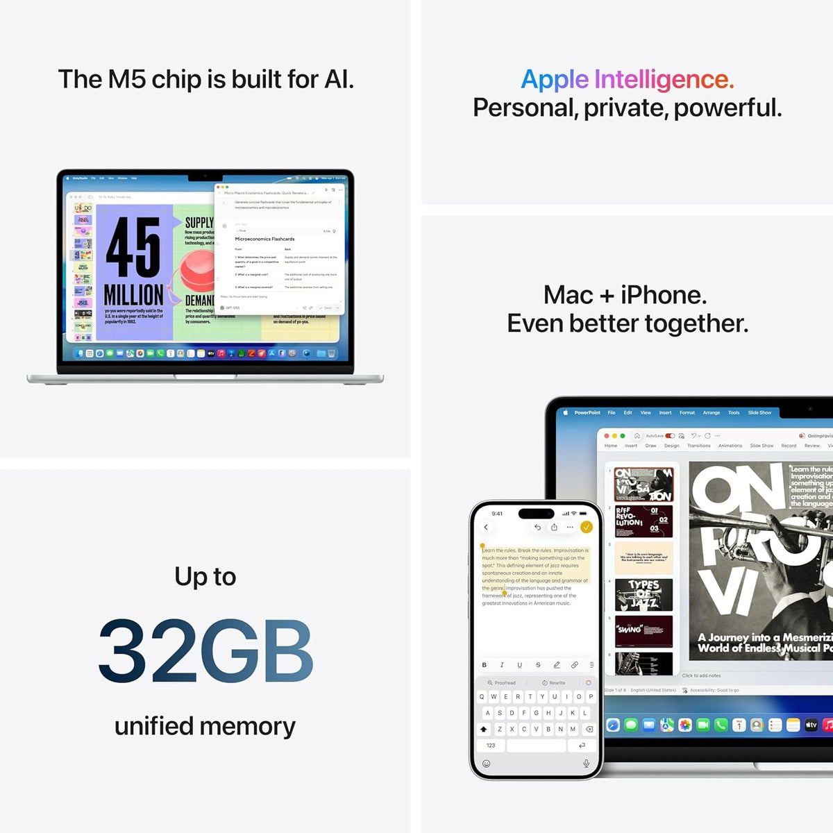 2026 MacBook Air 13'' M5 Chip: AI, Liquid Retina, 16GB RAM, 512GB SSD, Center Stage Camera - fmtshop.net