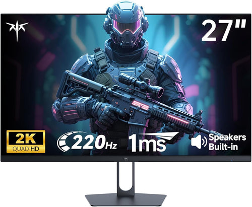 27 Inch Gaming Monitor 220Hz, 2K QHD Monitor 1Ms W/ Speakers H27T22C-3 - fmtshop.net
