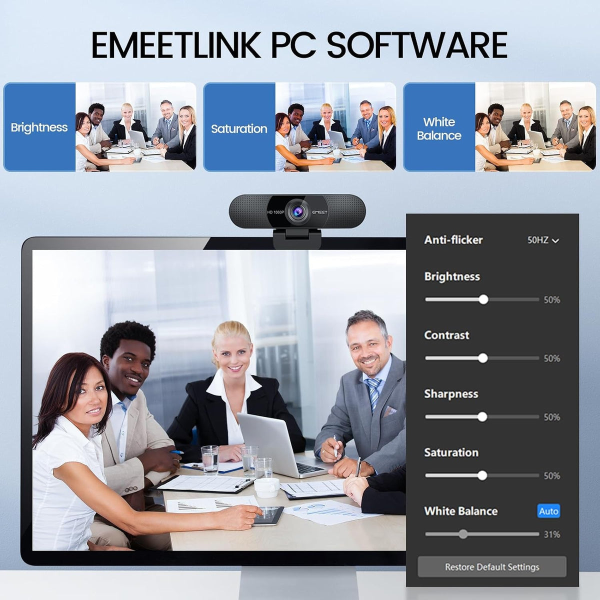C960 1080P Webcam with Microphone, 2 Mics, 90° FOV, Computer Camera - fmtshop.net