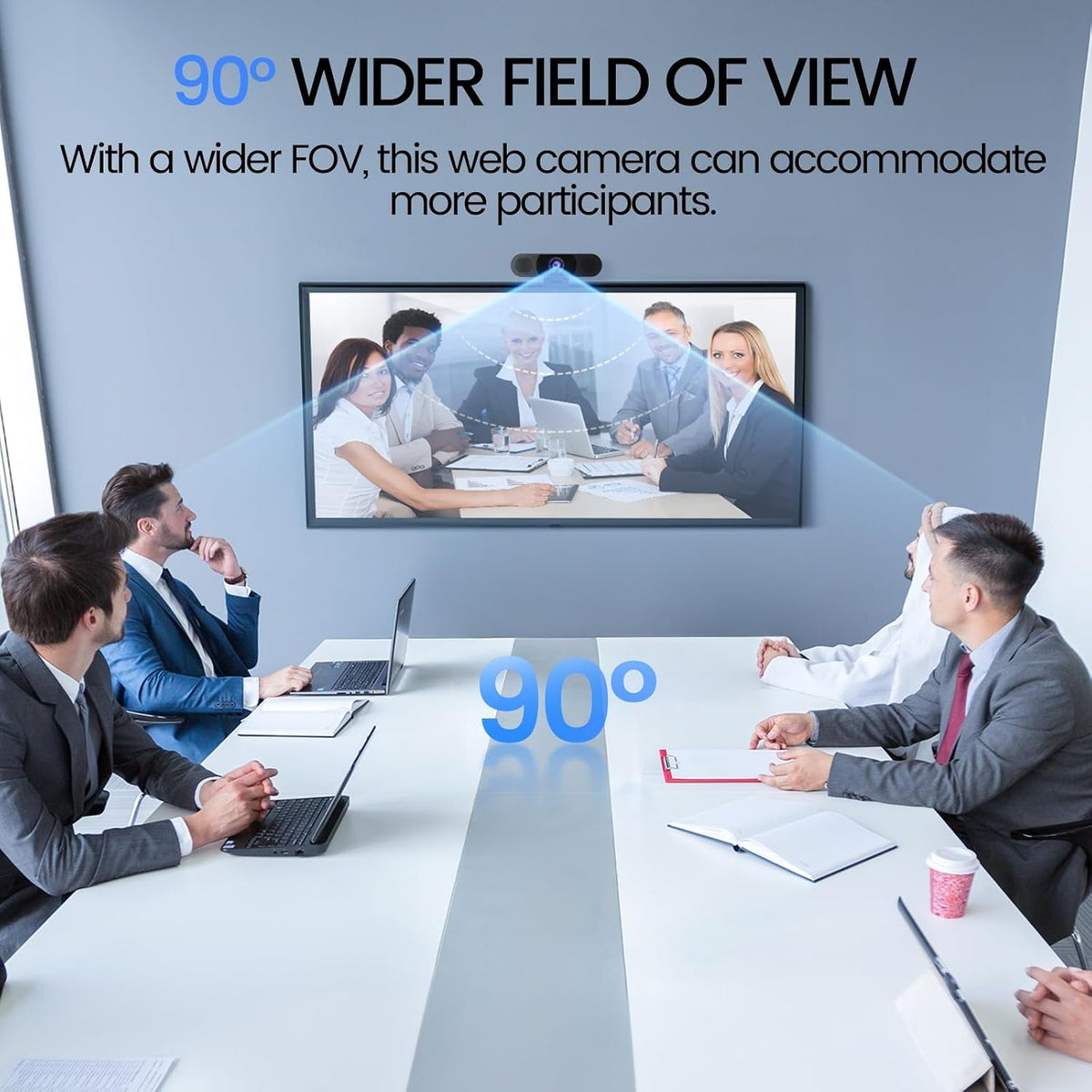 C960 1080P Webcam with Microphone, 2 Mics, 90° FOV, Computer Camera - fmtshop.net