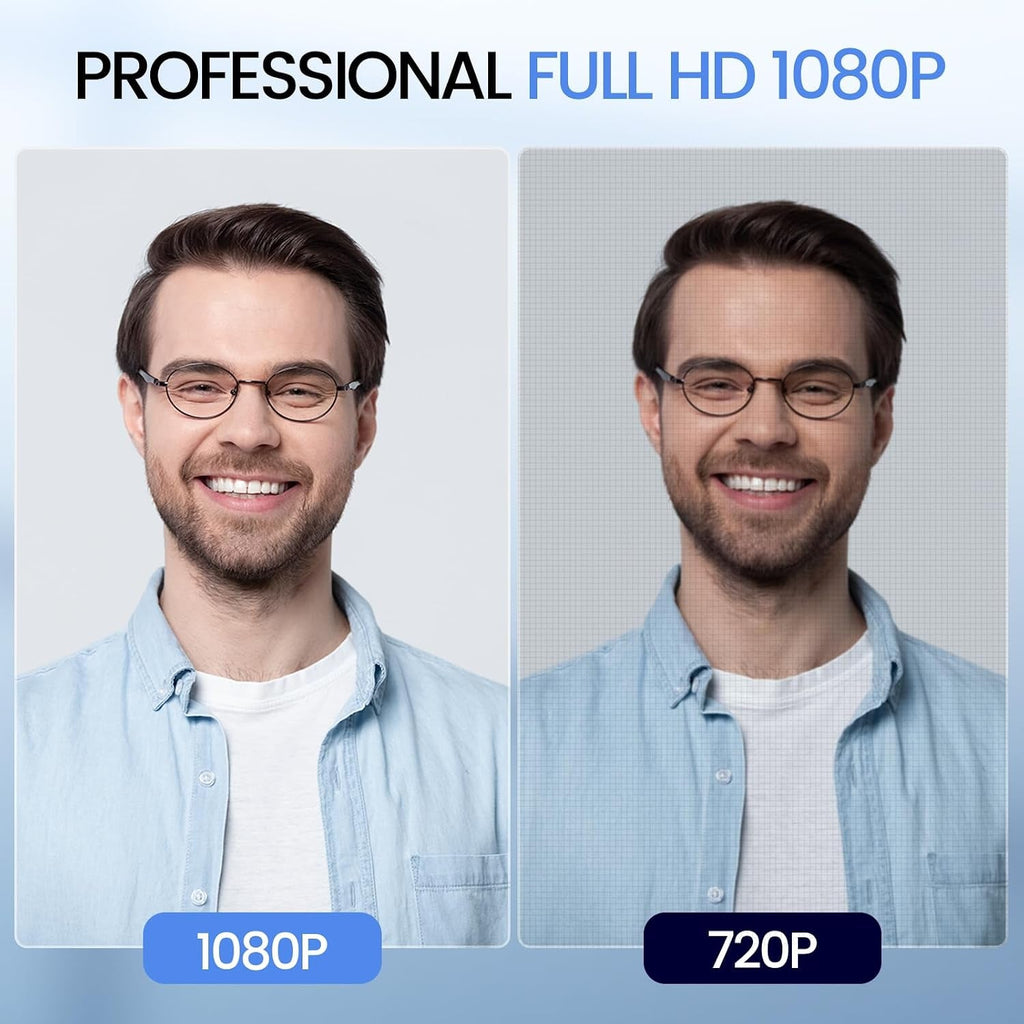 C960 1080P Webcam with Microphone, 2 Mics, 90° FOV, Computer Camera - fmtshop.net