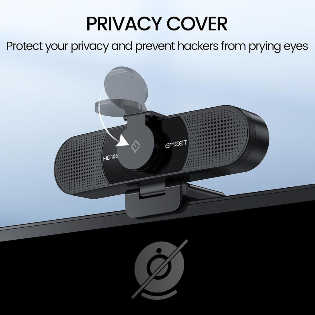 C960 1080P Webcam with Microphone, 2 Mics, 90° FOV, Computer Camera - fmtshop.net