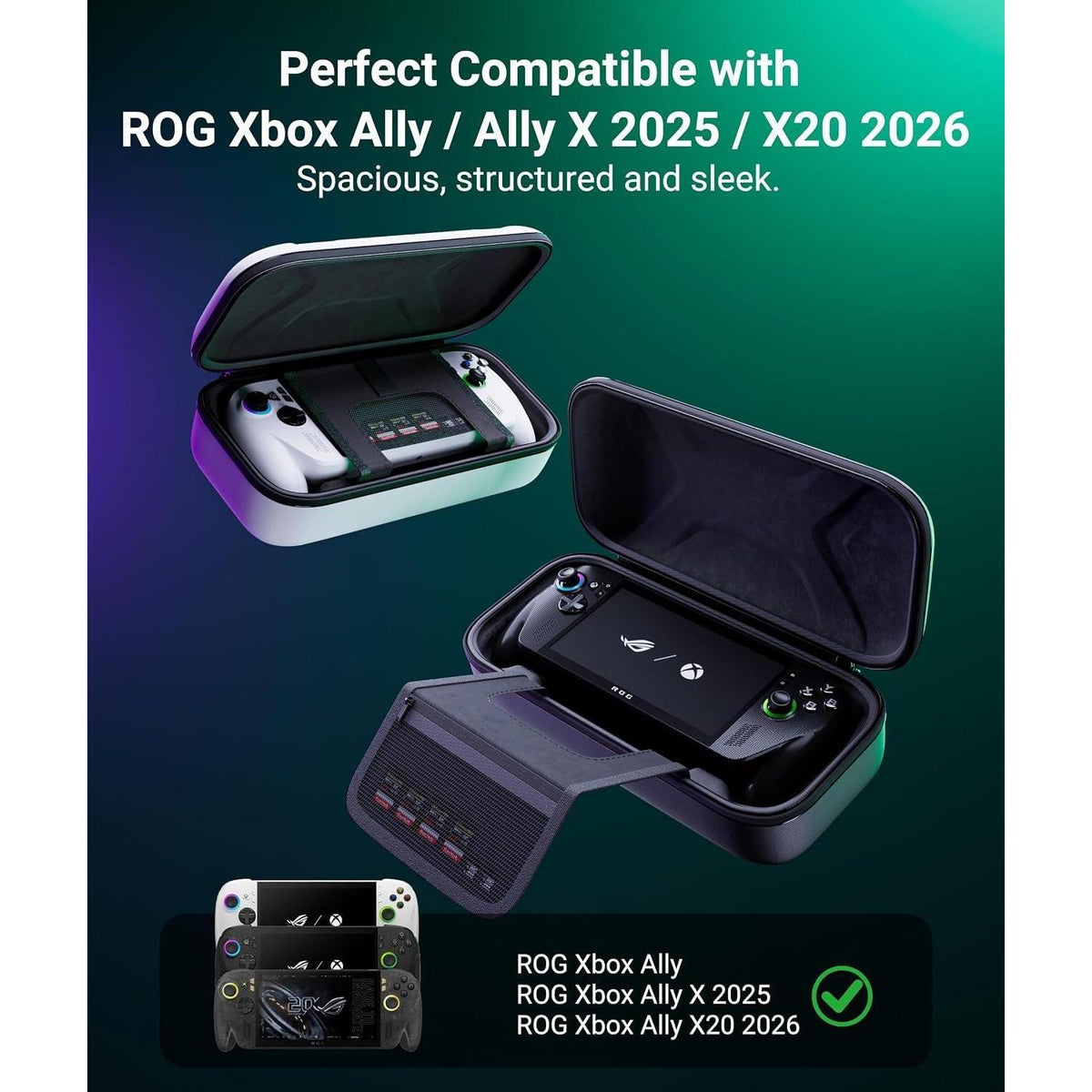 Carrying Case for ROG Xbox Ally/Ally X /X20 with Foldable Stand - fmtshop.net