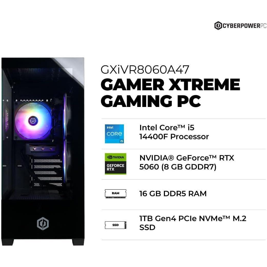 Gaming PC, Intel Core I5-14400F, Geforce RTX 5060 8GB - fmtshop.net