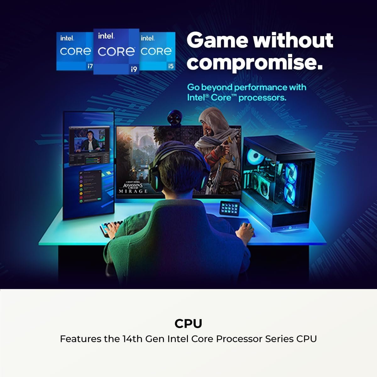Gaming PC, Intel Core I5-14400F, Geforce RTX 5060 8GB - fmtshop.net