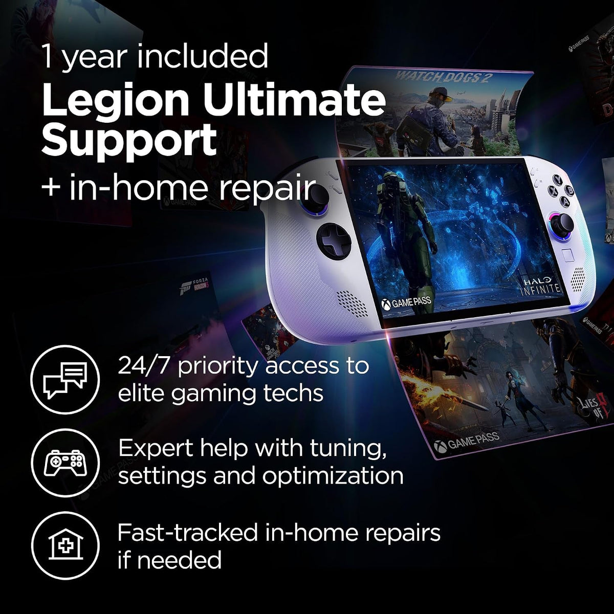 Lenovo Legion Go S - 2025 Mobile Gaming Console - Ryzen Z2 - 16GB/512GB - Glacier White - fmtshop.net