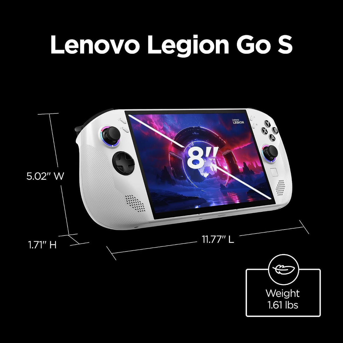 Lenovo Legion Go S - 2025 Mobile Gaming Console - Ryzen Z2 - 16GB/512GB - Glacier White - fmtshop.net