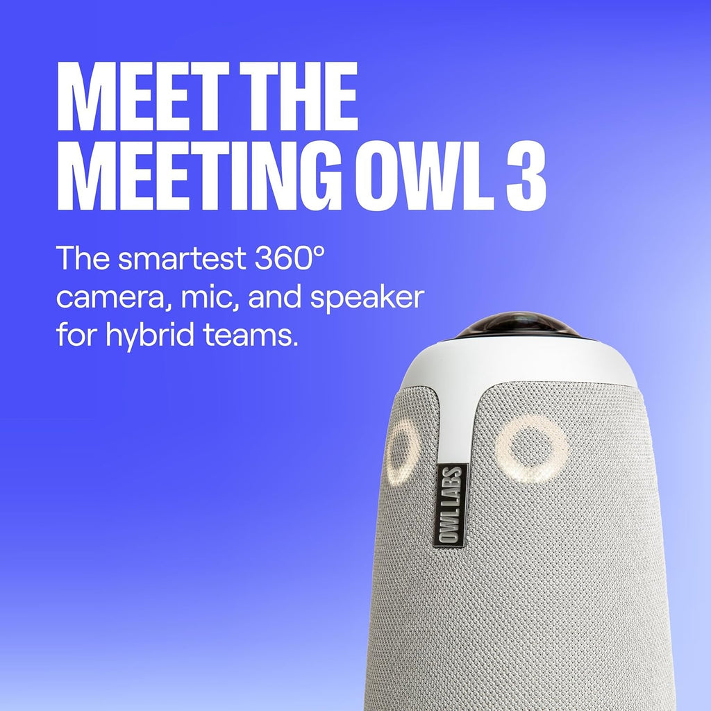 AI-Powered Meeting Owl 3 - 360° Camera, Crystal-Clear Audio, Certified for Microsoft Teams, Zoom, Google Meet - fmtshop.net