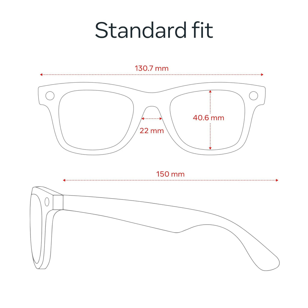 Meta Ray-Ban (Gen 2) Wayfarer Smart AI Glasses, Matte Black, Clear Lenses - fmtshop.net