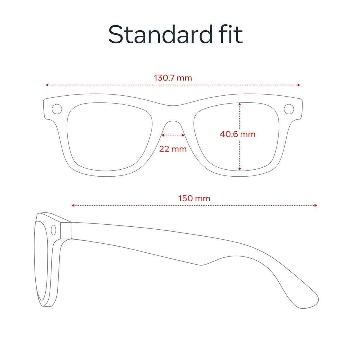 Meta Ray-Ban (Gen 2) Wayfarer Smart AI Glasses, Matte Black, Clear Lenses - fmtshop.net