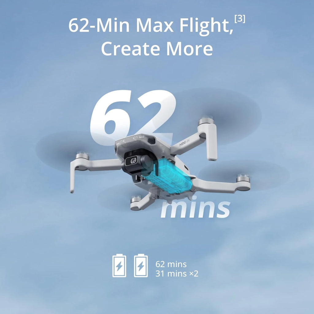 Mini 4K Camera Drone Combo (62-Min) with Case and Extra Battery - fmtshop.net