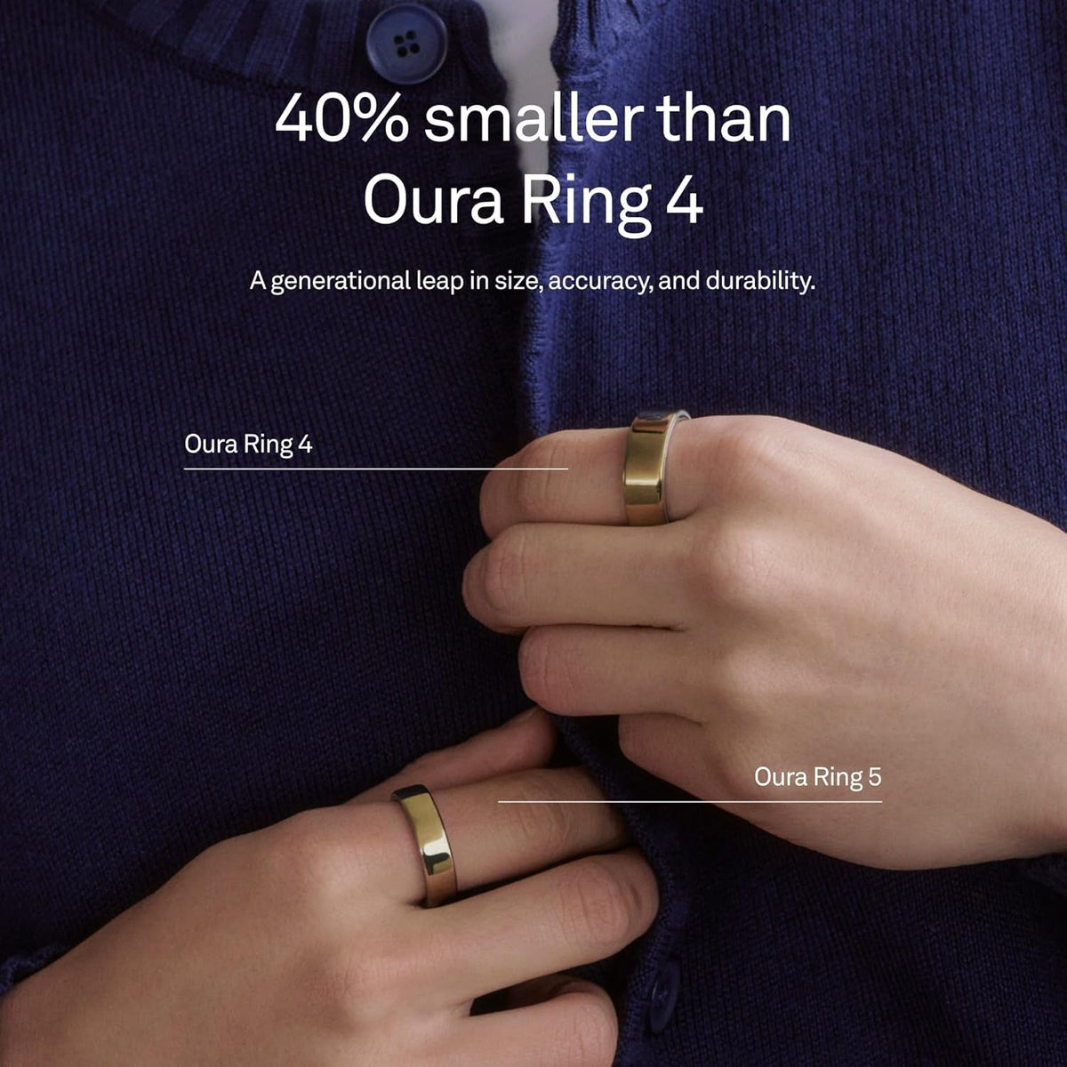 Oura Ring 5 Smart Ring - Gold - Size 9 - Fitness & Sleep Tracker - fmtshop.net