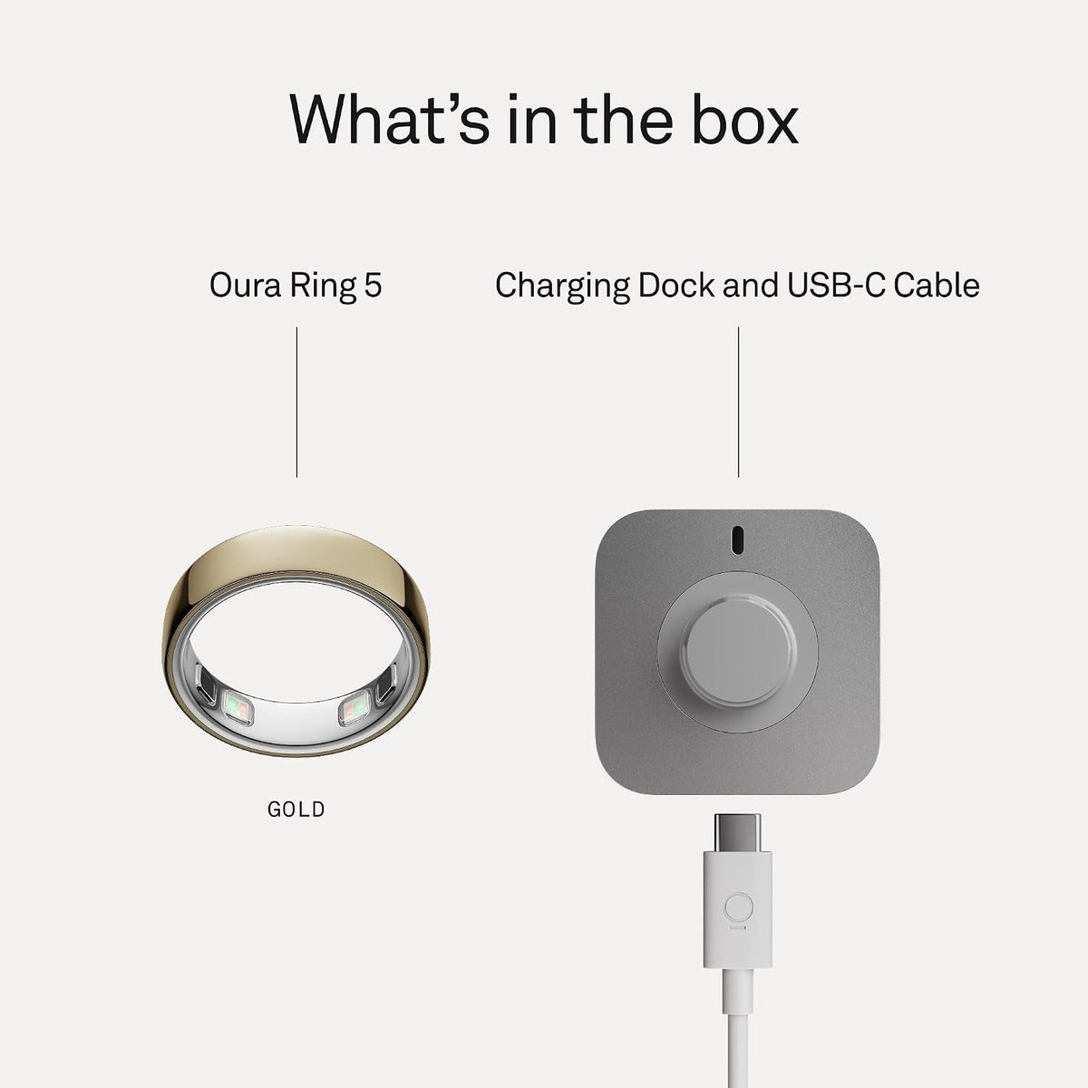 Oura Ring 5 Smart Ring - Gold - Size 9 - Fitness & Sleep Tracker - fmtshop.net