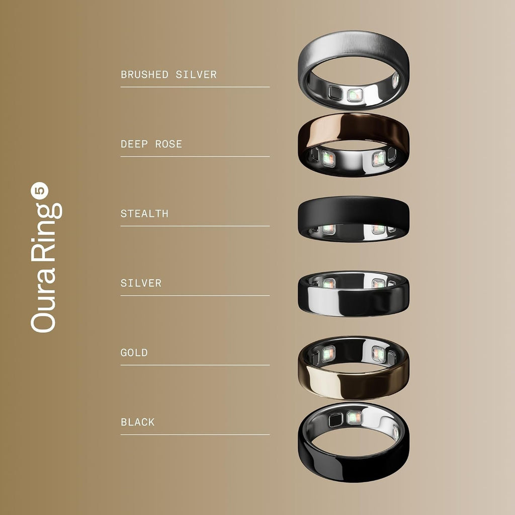 Oura Ring 5 Smart Ring - Gold - Size 9 - Fitness & Sleep Tracker - fmtshop.net