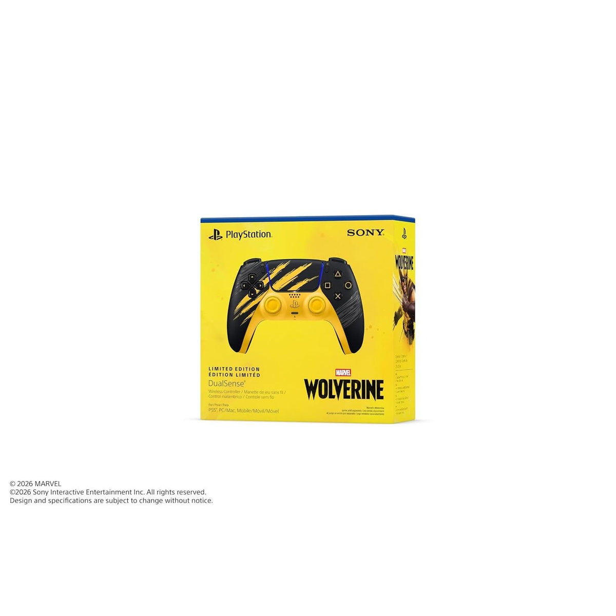 Playstation Dualsense® Wireless Controller – Marvel’S Wolverine Battle Yellow Limited Edition - fmtshop.net