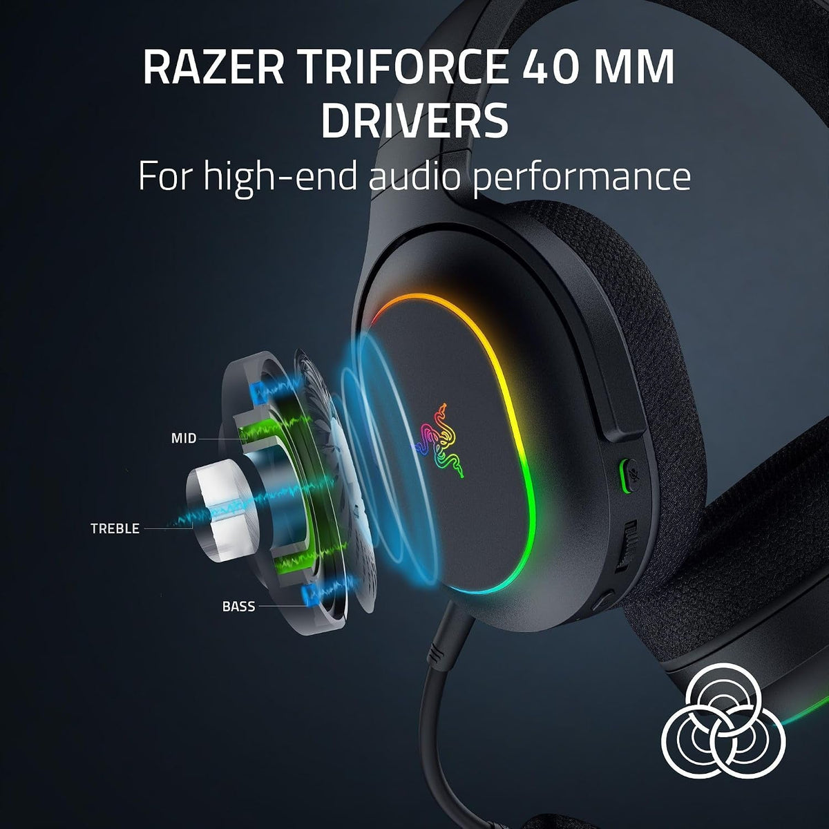Razer Barracuda X Chroma Wireless Gaming Headset, 2.4 Ghz, Black - fmtshop.net