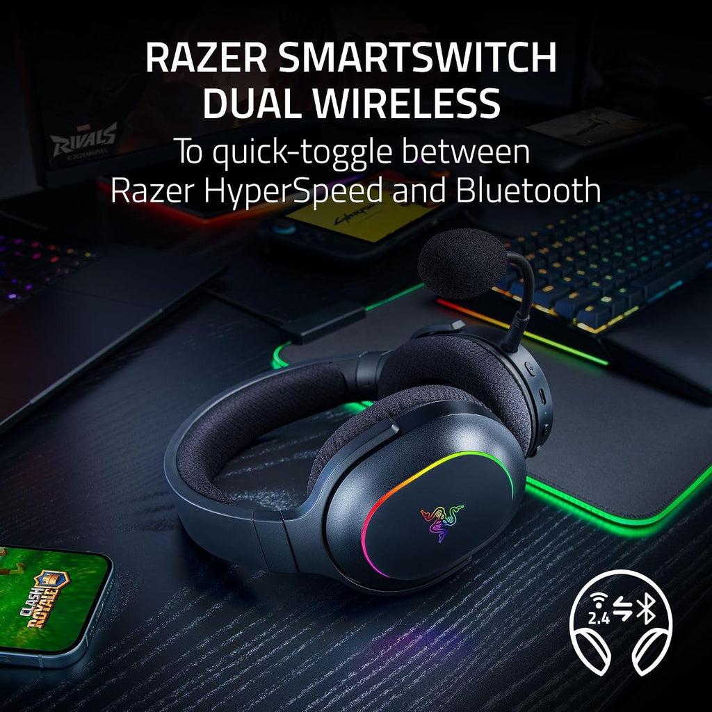 Razer Barracuda X Chroma Wireless Gaming Headset, 2.4 Ghz, Black - fmtshop.net