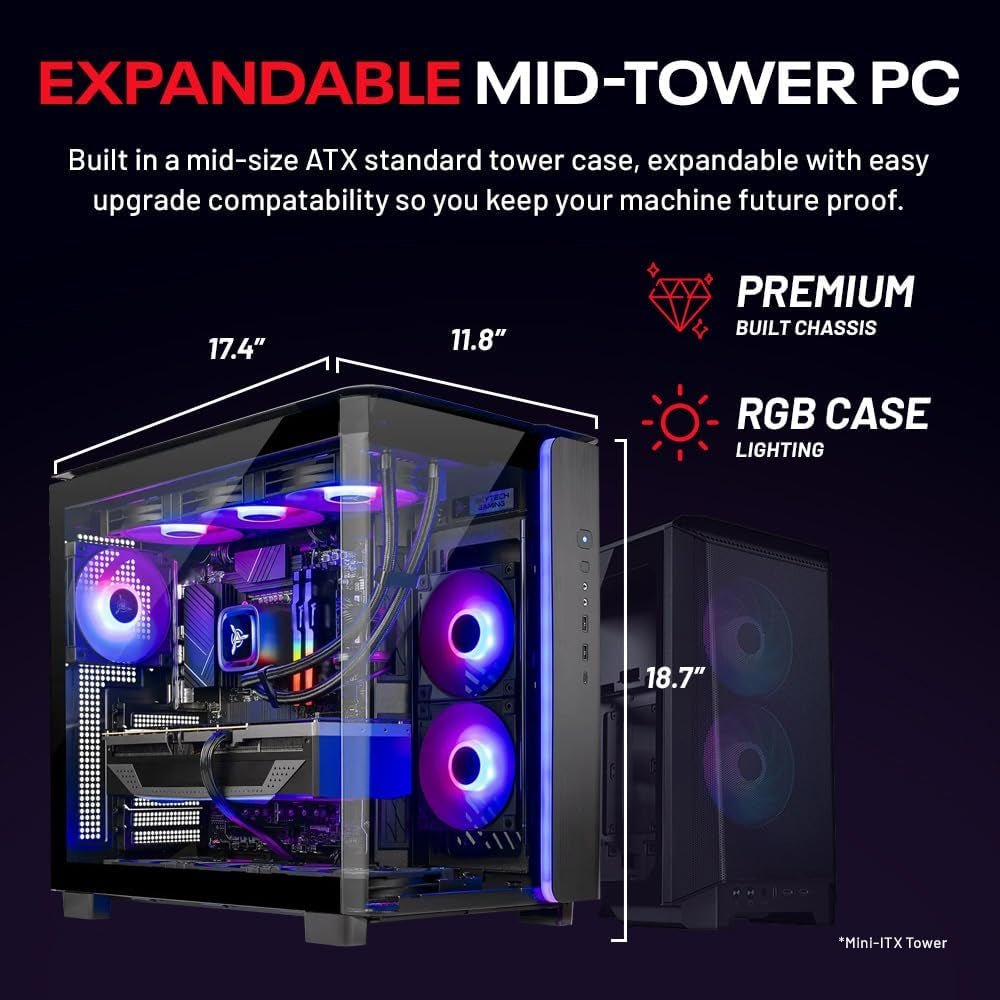 Skytech Gaming King 95 Gaming PC, Ryzen 7 7800X3D, RX 9070 XT - fmtshop.net