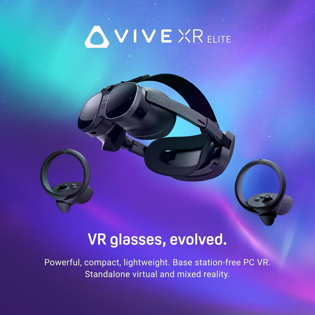 Vive XR Elite with Deluxe Pack — Mixed Reality and PC VR Headset + Controllers - fmtshop.net