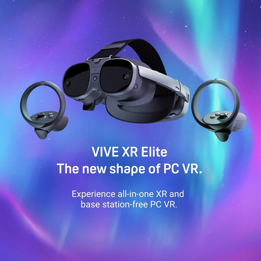 Vive XR Elite with Deluxe Pack — Mixed Reality and PC VR Headset + Controllers - fmtshop.net